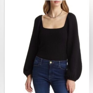 Nordstrom Black Off-the-Shoulder Sweater